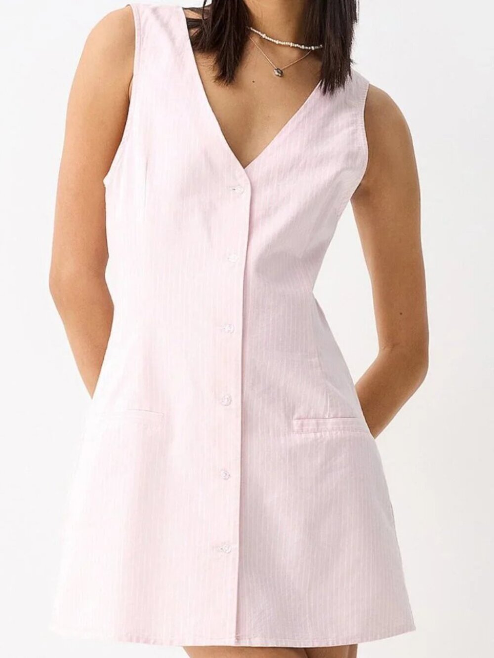 NWT V-neck oxford shirtdress 100% cotton